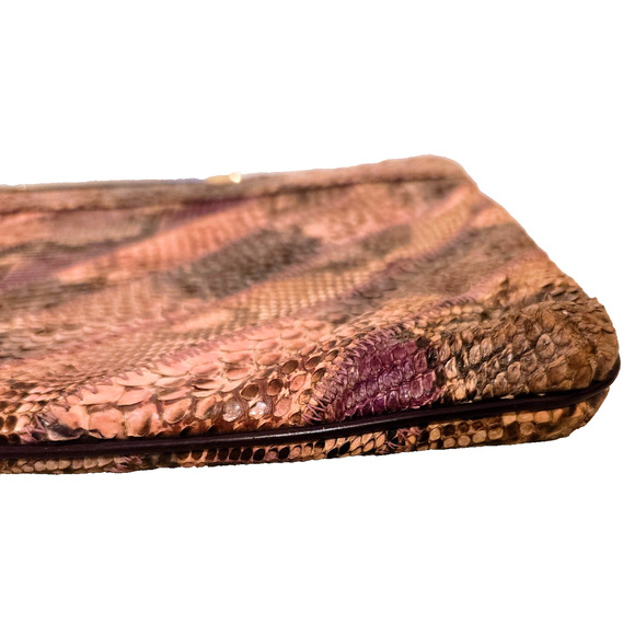 Bags By Varon Snakeskin Leather Purse Shoulder HandBag Clutch VINTAGE - Picture 7 of 11